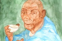 Old-village-man-drinking-tea